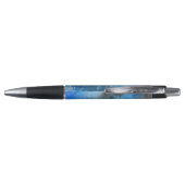 Abstracte Blue Black Waterverf Fine Art Pen (Achterkant)