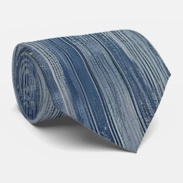 Abstracte Blue Denim Stripe Stropdas