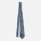 Abstracte Blue Denim Stripe Stropdas (Achterkant)