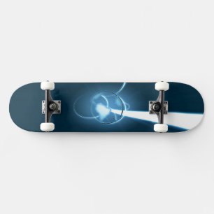 Abstracte Blue Earth-beweging Persoonlijk Skateboard