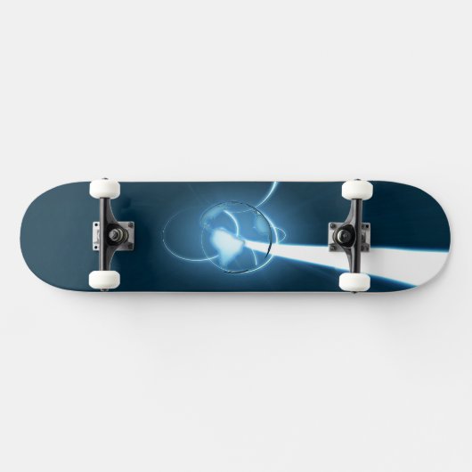 Abstracte Blue Earth-beweging Persoonlijk Skateboard (Horizontaal)