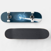 Abstracte Blue Earth-beweging Persoonlijk Skateboard (Horizontaal)