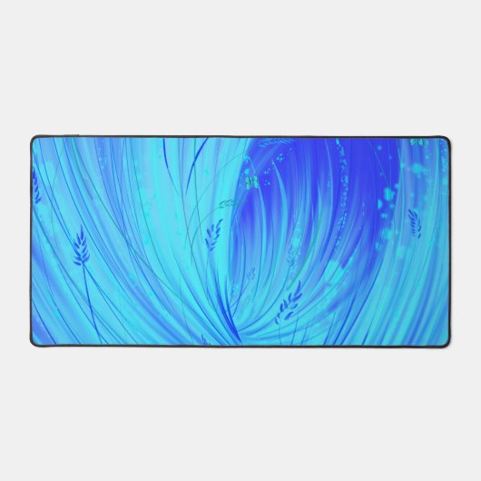 Abstracte Blue Enchanted Garden Bureaumat (Voorkant)