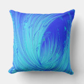 Abstracte Blue Enchanted Garden Kussen (Voorkant)