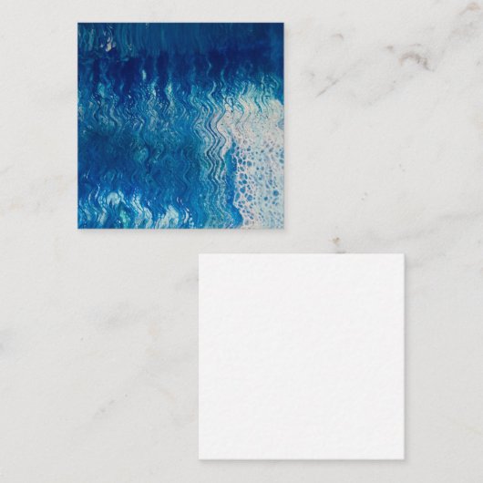 Abstracte Blue Flat Note-Kaart Notitiekaartje (Voorkant / Achterkant)