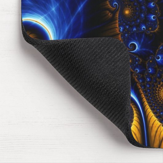 Abstracte Blue Fractal Sky Muismat (Hoek)