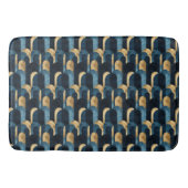 Abstracte Blue Gold Navy Badmat (Voorkant)