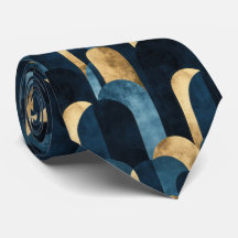 Abstracte Blue Gold Navy