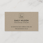 ABSTRACTE BLUE GREEN KRAFT SCANDI DANK U LOGO VISITEKAARTJE (Achterkant)