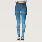 Abstracte Blue Grunge Leggings (Voorkant)