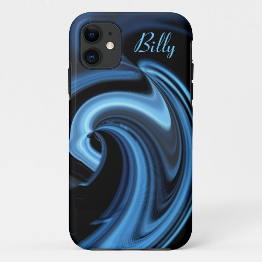 Abstracte Blue Heart iPhone 5 hoesje *Personalize* (Achterkant)