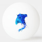 Abstracte Blue Manta Ray Pingpongbal (Voorkant)