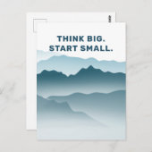 Abstracte Blue Mountains Landschap Inspirerende Qu Briefkaart (Voorkant / Achterkant)