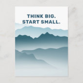 Abstracte Blue Mountains Landschap Inspirerende Qu Briefkaart (Voorkant)