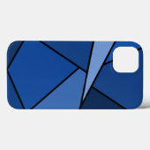 Abstracte Blue Polygons Batterij Hoesje (Achterkant (horizontaal))