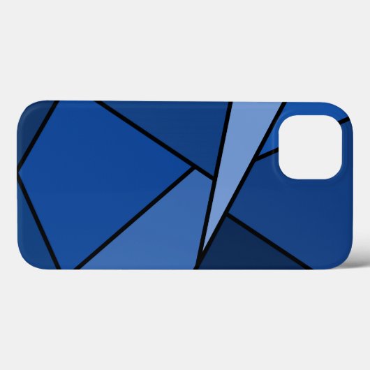Abstracte Blue Polygons Batterij Hoesje (Achterkant (horizontaal))