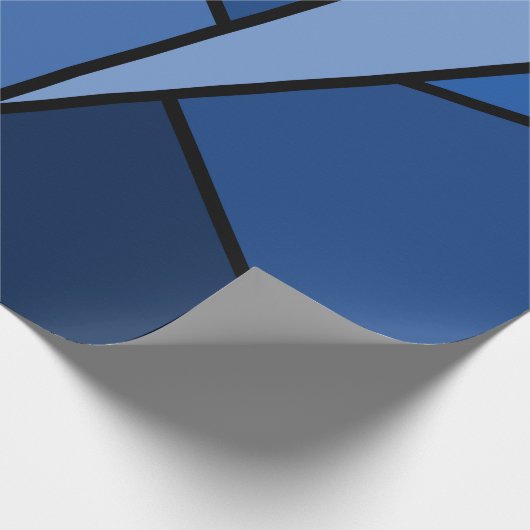 Abstracte Blue Polygons geschenkverpakking Cadeaupapier (Hoek)