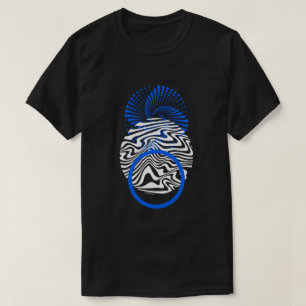 Abstracte Blue Portal Vortex T-shirt