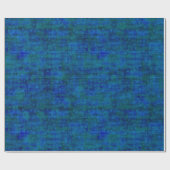 Abstracte Blue Retro Mid Century Vibe Verjaardagsc Cadeaupapier (Vlak)