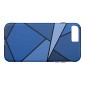 Abstracte Blue Shapes iPhone 8/7 Plus Tough Hoesje (Achterkant (Horizontaal))
