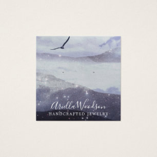 Abstracte Blue Shapes Jewelry Designer Display Kaa Vierkante Visitekaartjes