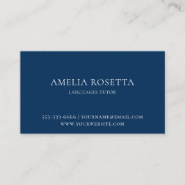 Abstracte Blue Simple Professional-taaltaal Visitekaartje