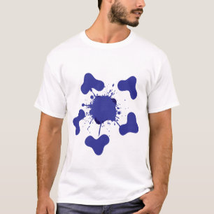 Abstracte Blue Splash Mannen T-shirt