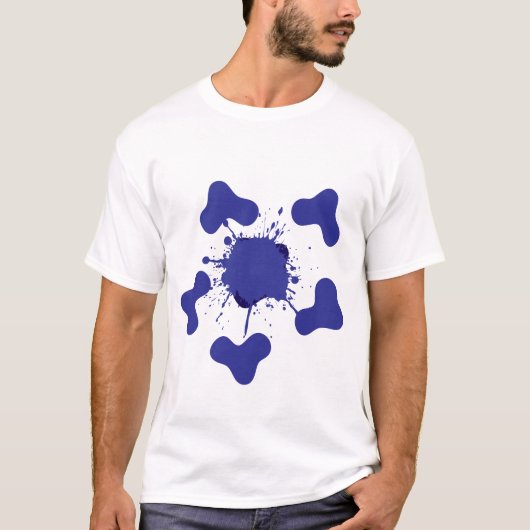 Abstracte Blue Splash Mannen T-shirt (Voorkant)