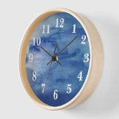 Abstracte Blue Water Beach Decor Grote Klok (Hoek)