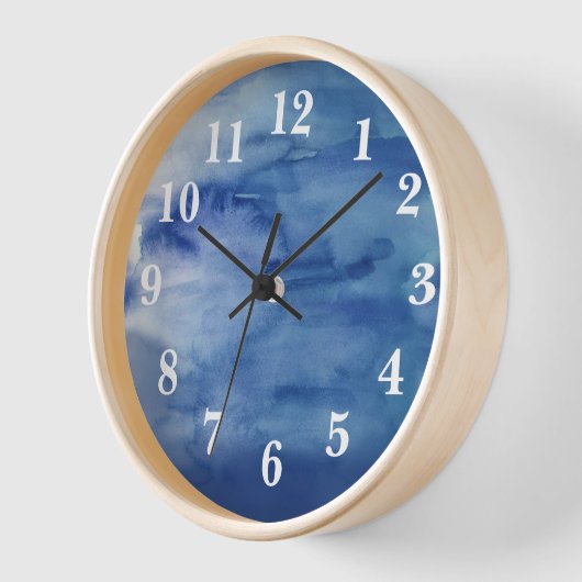 Abstracte Blue Water Beach Decor Grote Klok (Hoek)