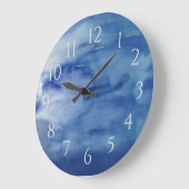 Abstracte Blue Water Beach Decor Grote Klok (Hoek)