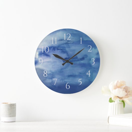 Abstracte Blue Water Beach Decor Grote Klok (Huis)