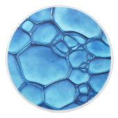 Abstracte Blue Water Bubble Water Inspiration Aqua Keramische Knop (Voorkant)