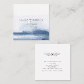 Abstracte Blue Waterverf Life Coach Visitekaartje (Voorkant / Achterkant)