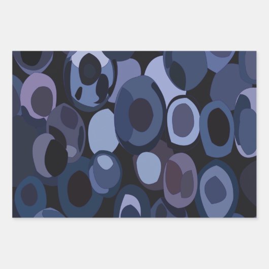 Abstracte Blueberry-verjaardag Inpakpapier Vel (Voorkant)