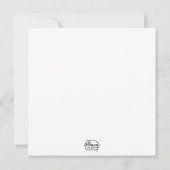 Abstracte Blues Artist's Flat Unfolded Notecard Bedankkaart (Achterkant)