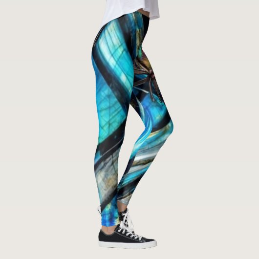 Abstracte blues Leggings (Rechts)