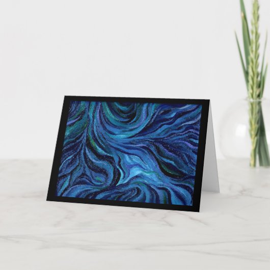 Abstracte Blues Painting door Julia Morrill Kaart (Voorkant)