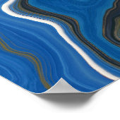 ABSTRACTE BLUES WALL POSTER (Hoek)