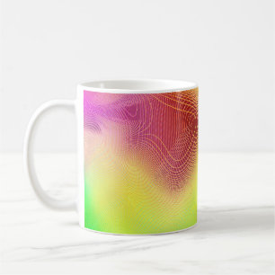 abstracte blur achtergrond. multicolored grafische koffiemok