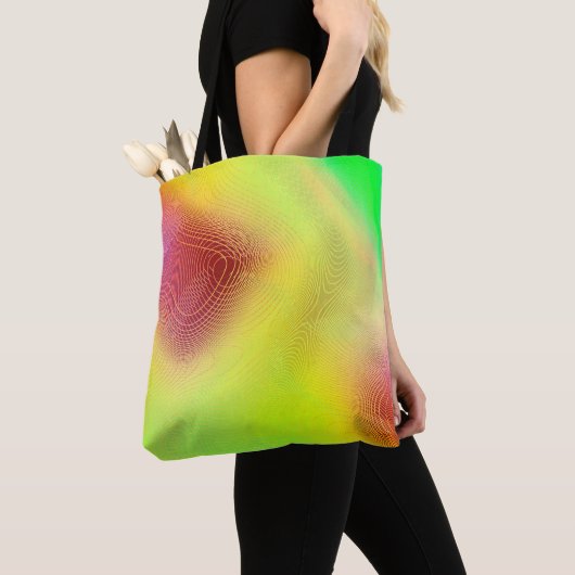abstracte blur achtergrond. multicolored grafische tote bag (Dichtbij)