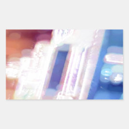 Abstracte Blurry City Lights Rechthoekige Sticker