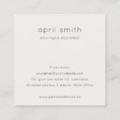 Abstracte blush bladvulling Dank je korting Vierkante Visitekaartje (Achterkant)