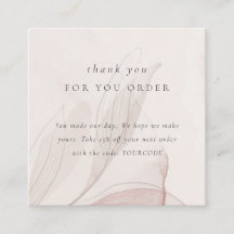 Abstracte blush bladvulling Dank je korting