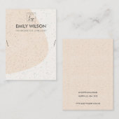 ABSTRACTE BLUSH CERAMIC WAVE KETTING DISPLAY LOGO VISITEKAARTJE (Voorkant / Achterkant)