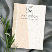 ABSTRACTE BLUSH CERAMIC WAVES EARING DISPLAY LOGO VISITEKAARTJE