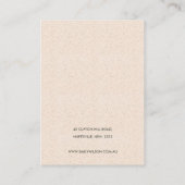 ABSTRACTE BLUSH CERAMIC WAVES EARING DISPLAY LOGO VISITEKAARTJE (Achterkant)