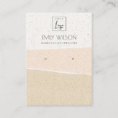 ABSTRACTE BLUSH CERAMIC WAVES EARING DISPLAY LOGO VISITEKAARTJE (Voorkant)