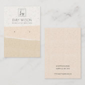 ABSTRACTE BLUSH CERAMIC WAVES EARING DISPLAY LOGO VISITEKAARTJE (Voorkant / Achterkant)