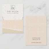 ABSTRACTE BLUSH CERAMIC WAVES KETTING DISPLAY LOGO VISITEKAARTJE (Voorkant / Achterkant)